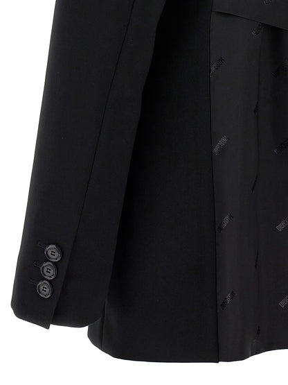 Moschino Single-breasted Martingale Blazer Black
