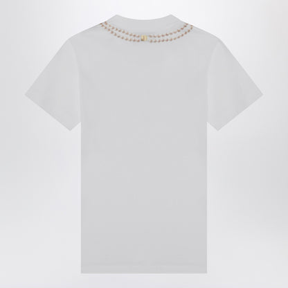 Moschino Breakfast Logo Cotton T-Shirt White