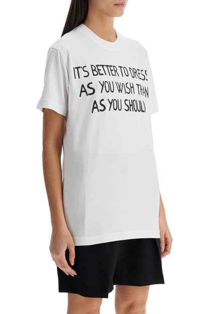 Moschino t-shirt with lettering print white