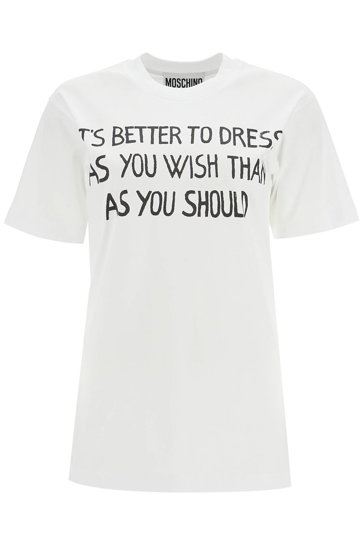 Moschino t-shirt with lettering print white