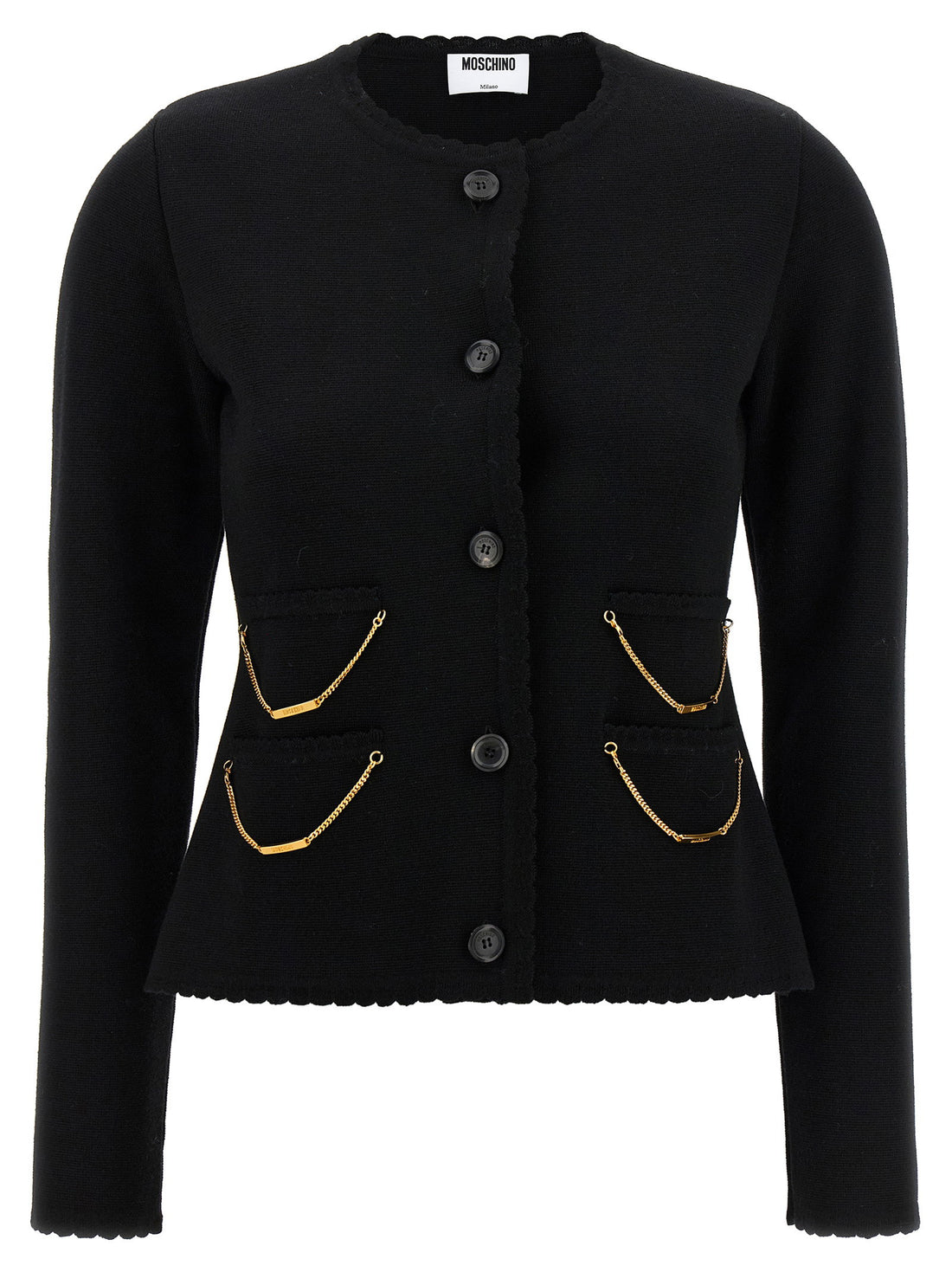 Moschino Chain Cardigan Black