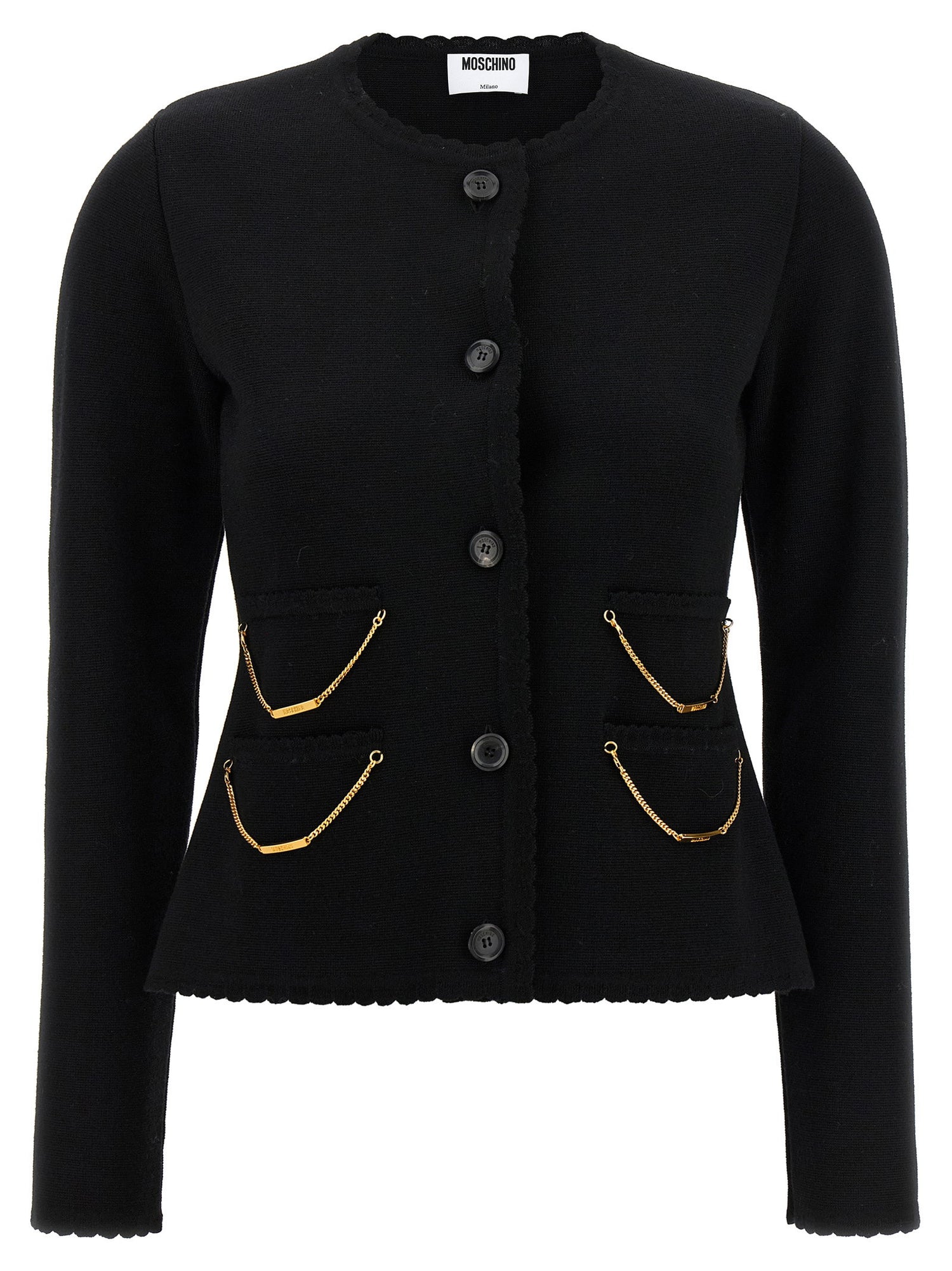Moschino Chain Cardigan Black