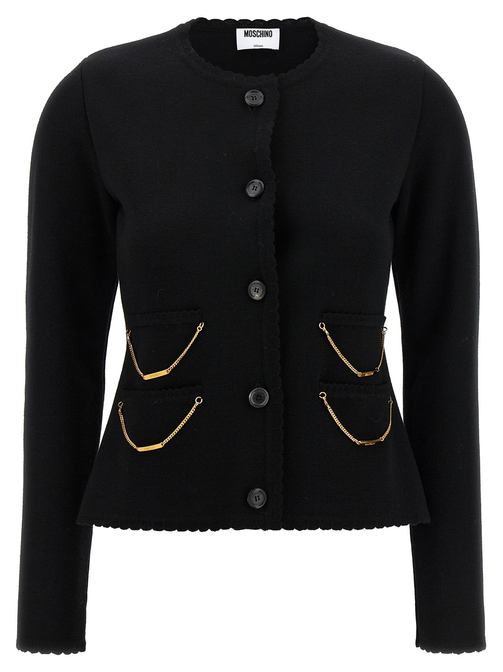 Moschino Chain Cardigan Black