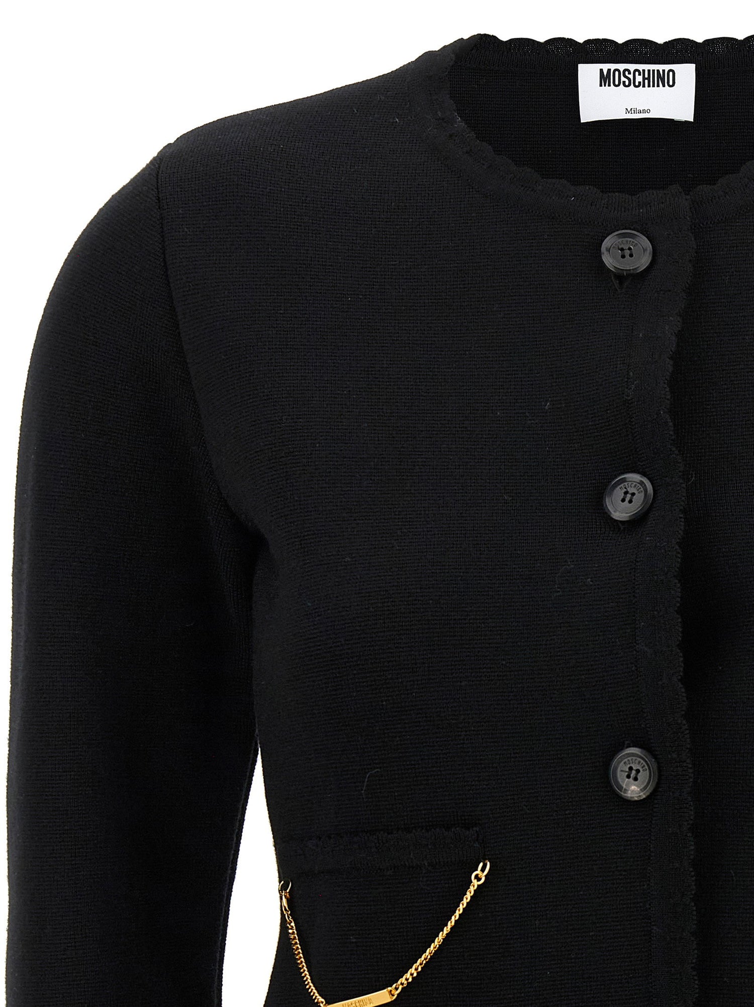 Moschino Chain Cardigan Black