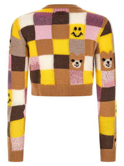 Smiley® E Moschino Teddy Bear Cardigan Multicolor
