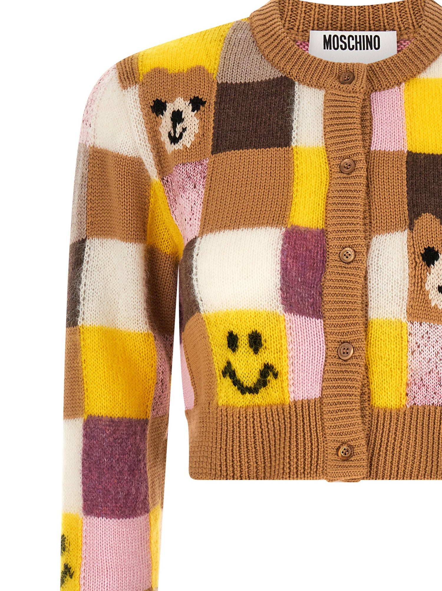 Smiley® E Moschino Teddy Bear Cardigan Multicolor