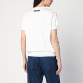 Moschino Get Happy White Cotton Intarsia T-Shirt White