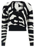 Moschino Zebra Intarsia Sweater Black  