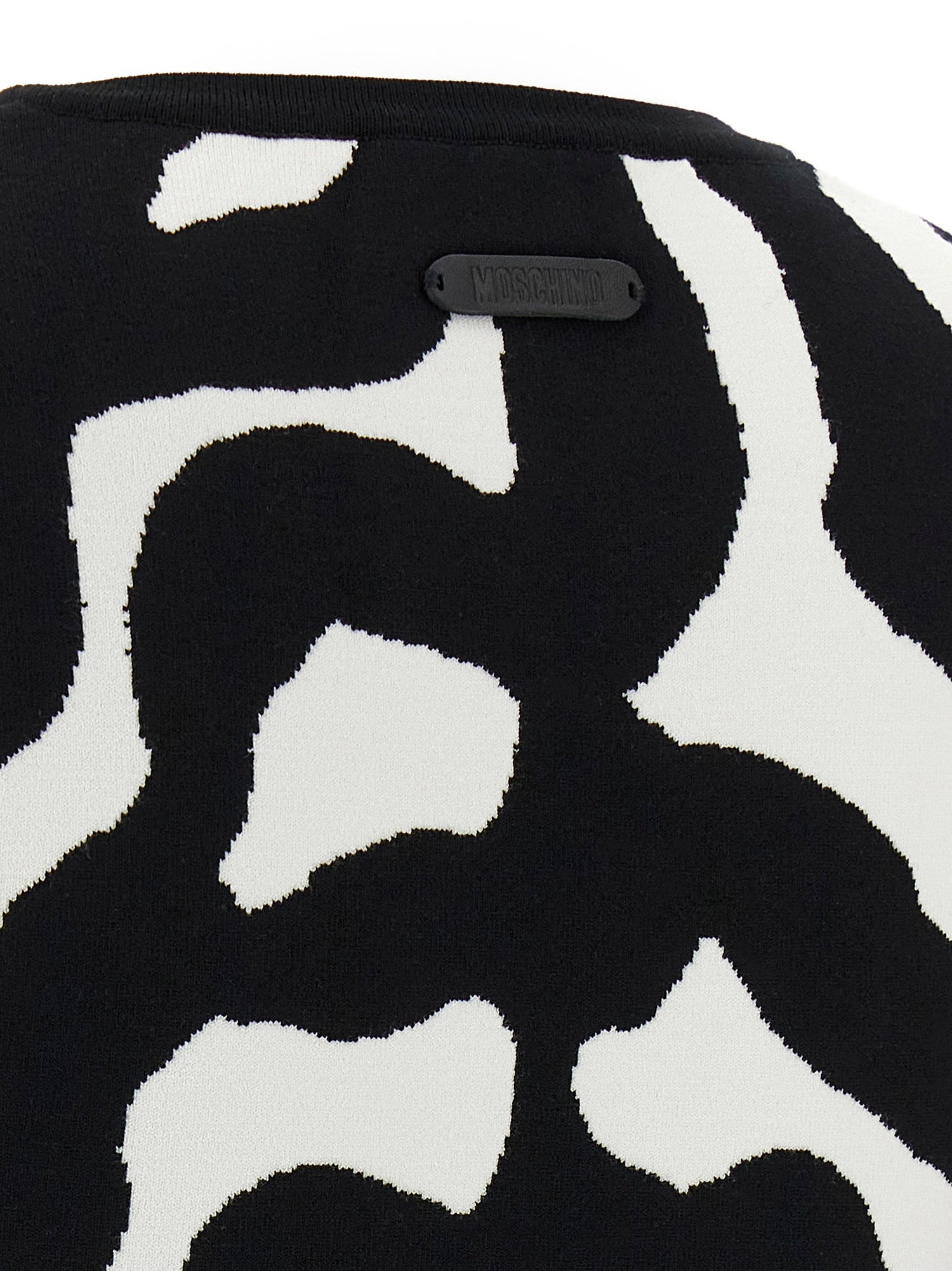 Moschino Zebra Intarsia Sweater Black  