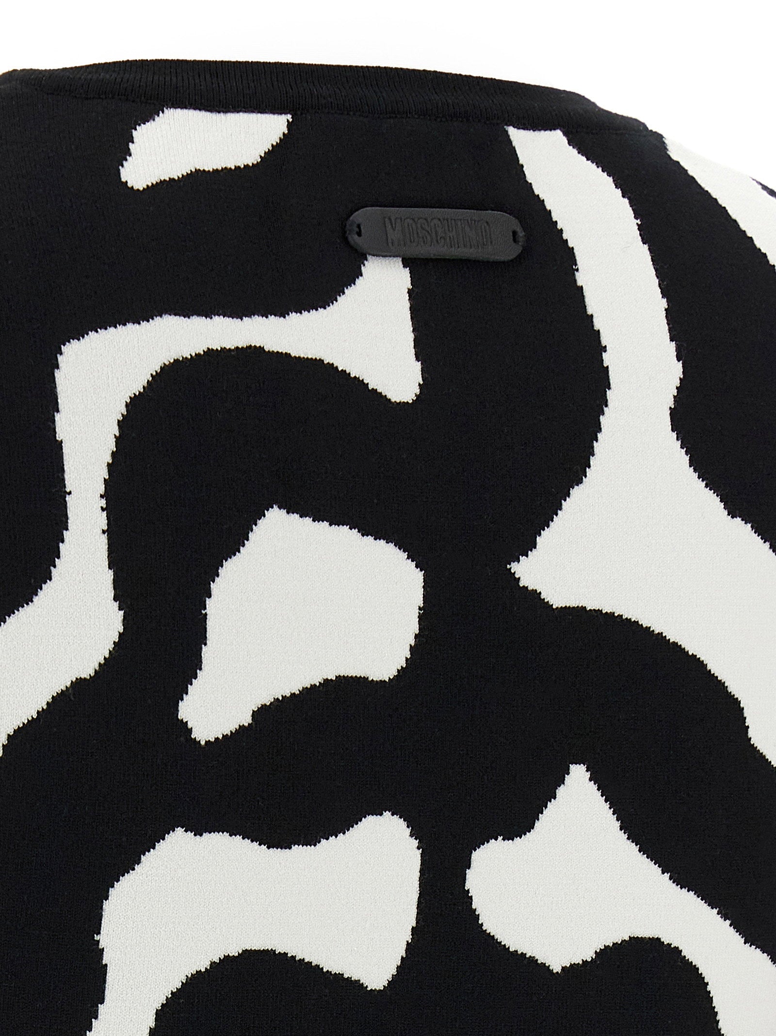 Moschino Zebra Intarsia Sweater Black  