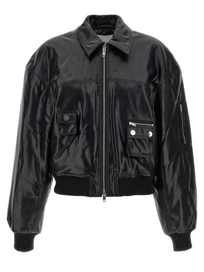 Ganni 7093 Future Bomber Jacket Black