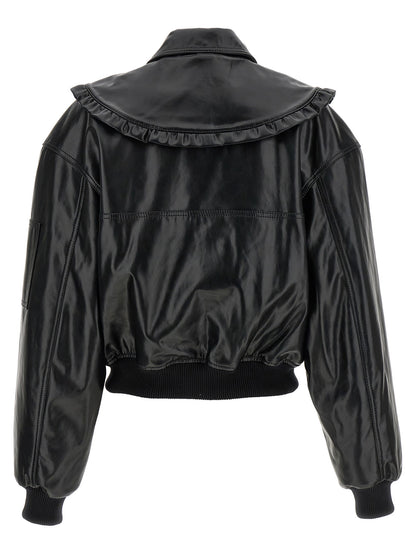 Ganni 7093 Future Bomber Jacket Black