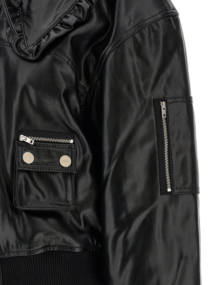 Ganni 7093 Future Bomber Jacket Black