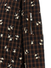 Ganni Check Flower Bomber Jacket Brown