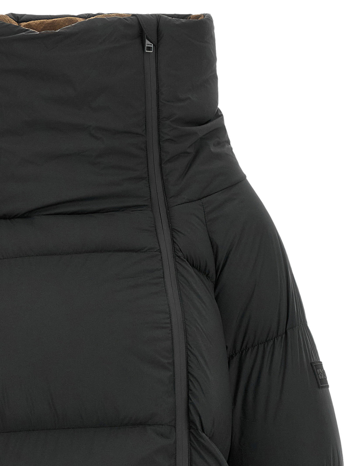 Ganni Future Nylon Down Jacket Gray