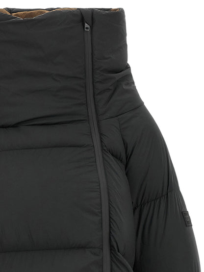 Ganni Future Nylon Down Jacket Gray