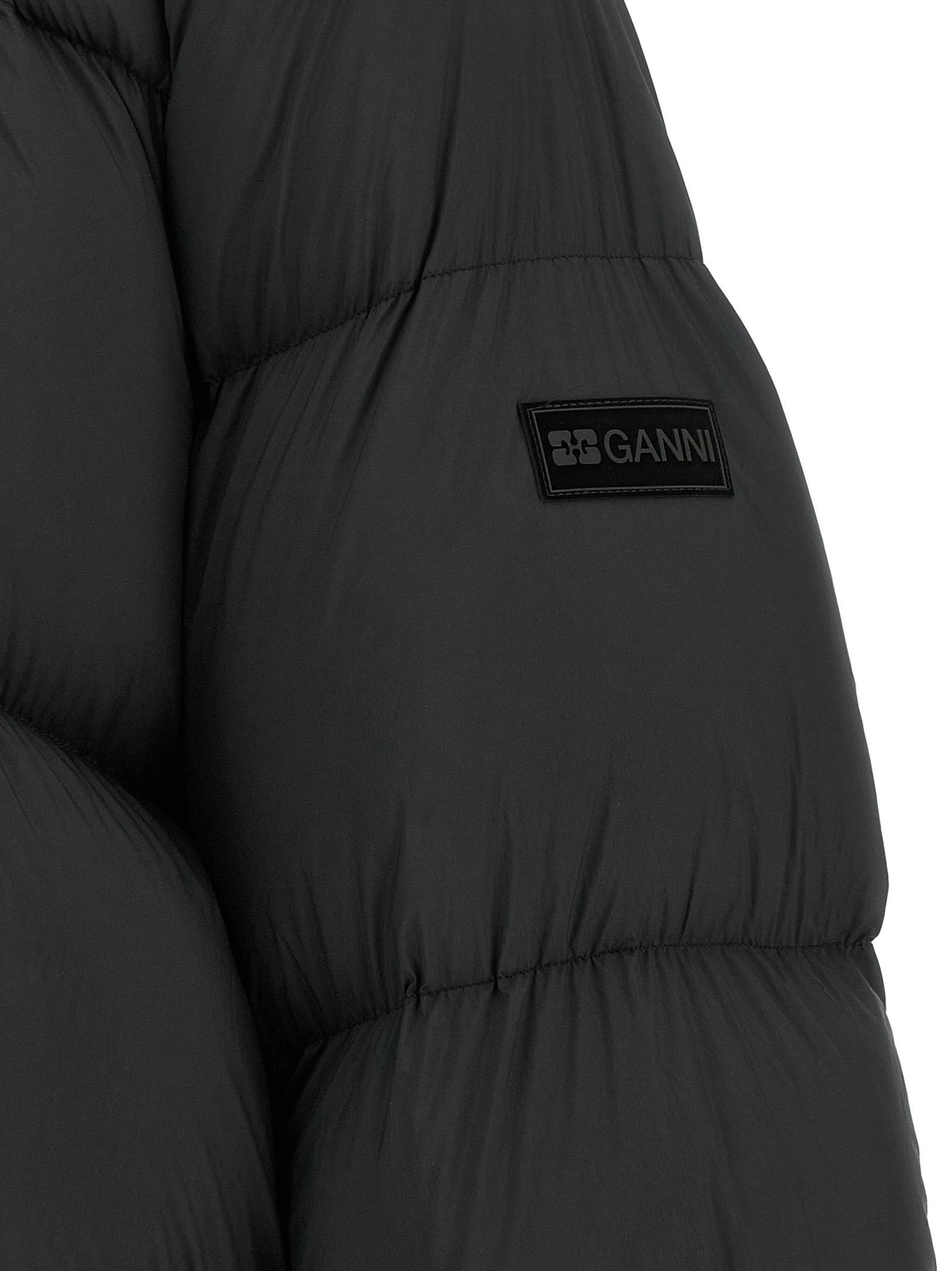 Ganni Future Nylon Down Jacket Gray