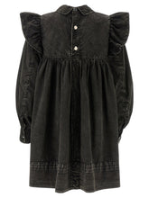 Ganni Black Washed Mini Shirt Dress Black