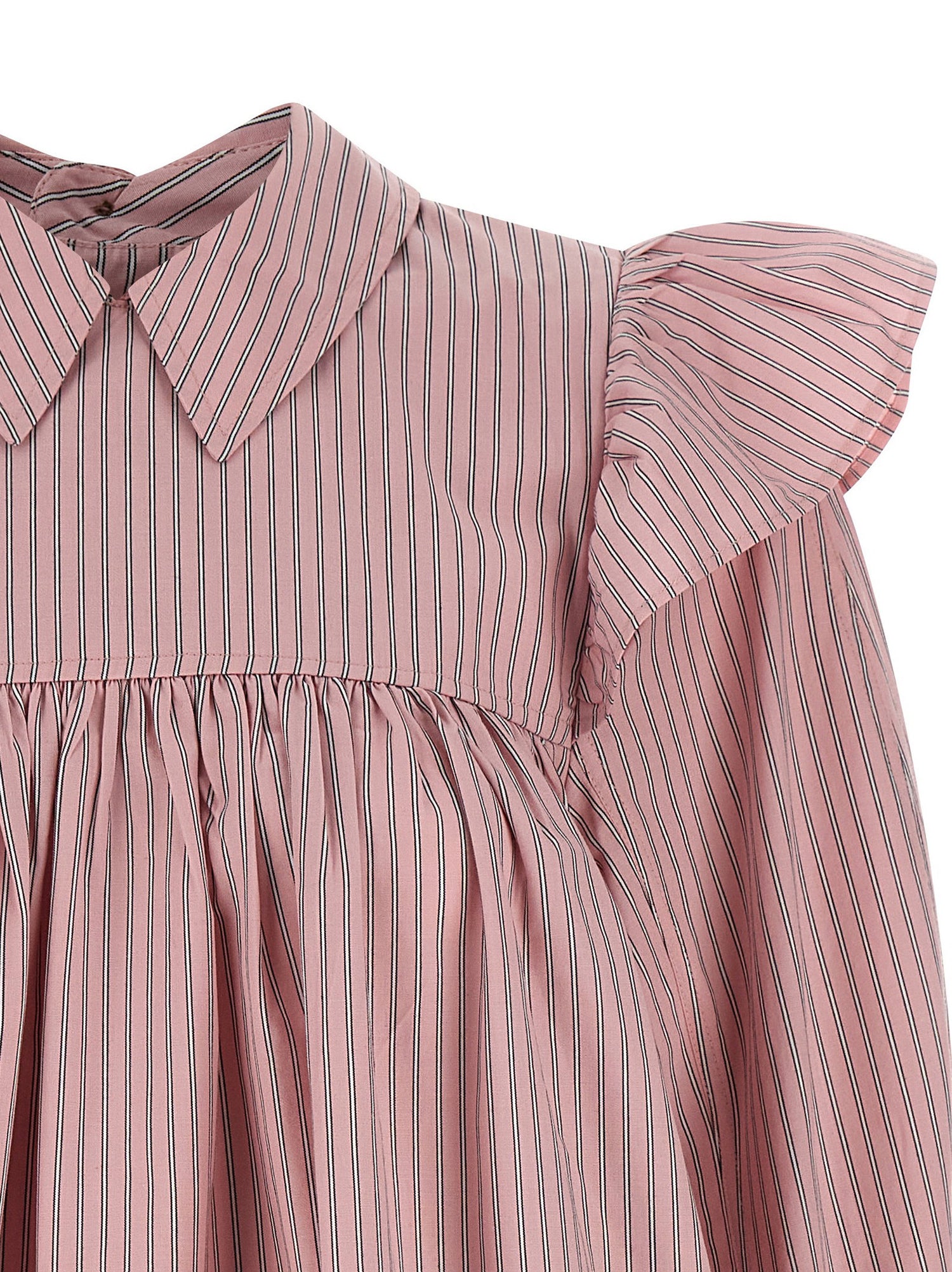 Ganni Striped Dress Pink