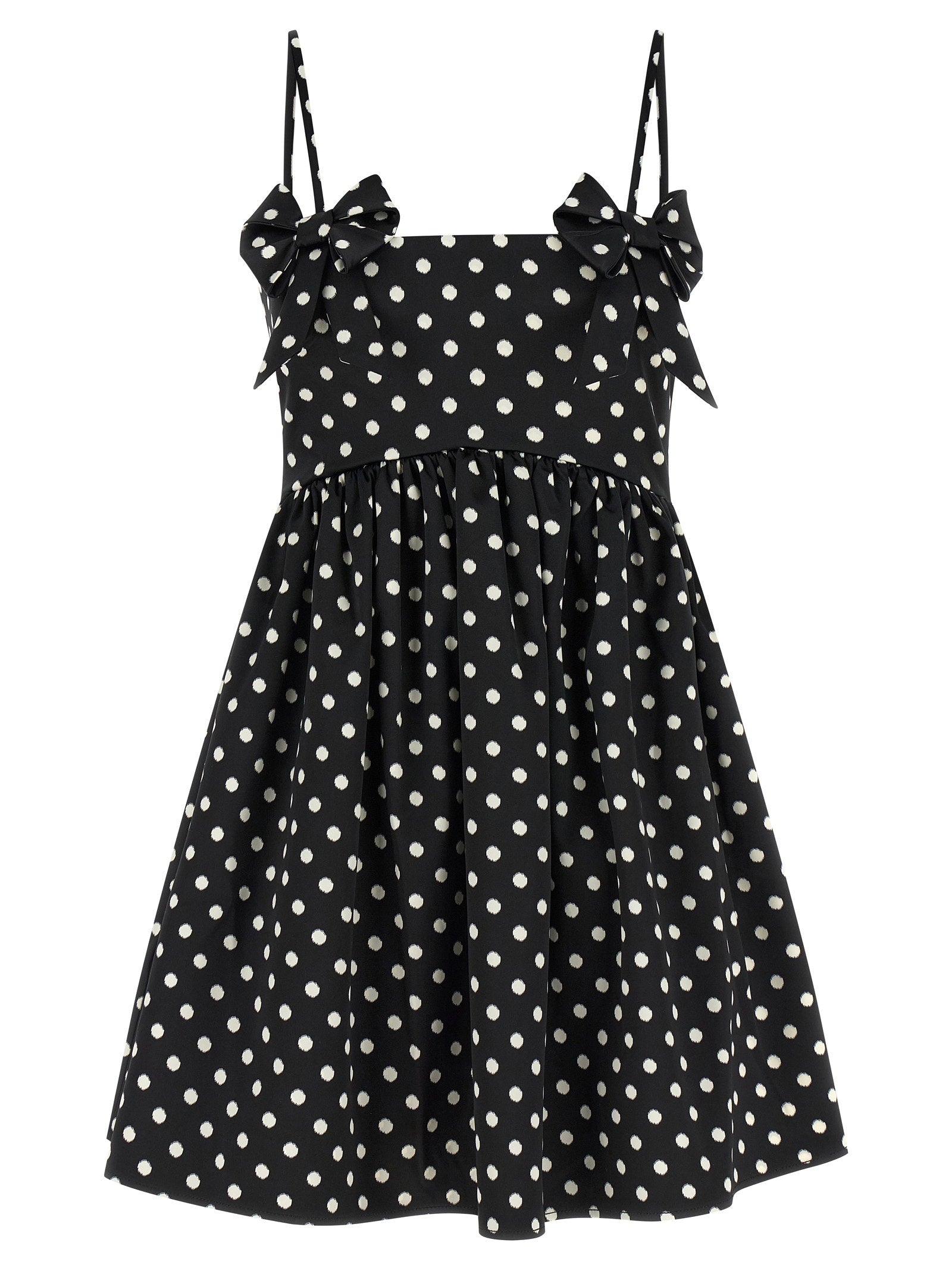 Ganni Polka Dot Dress Black