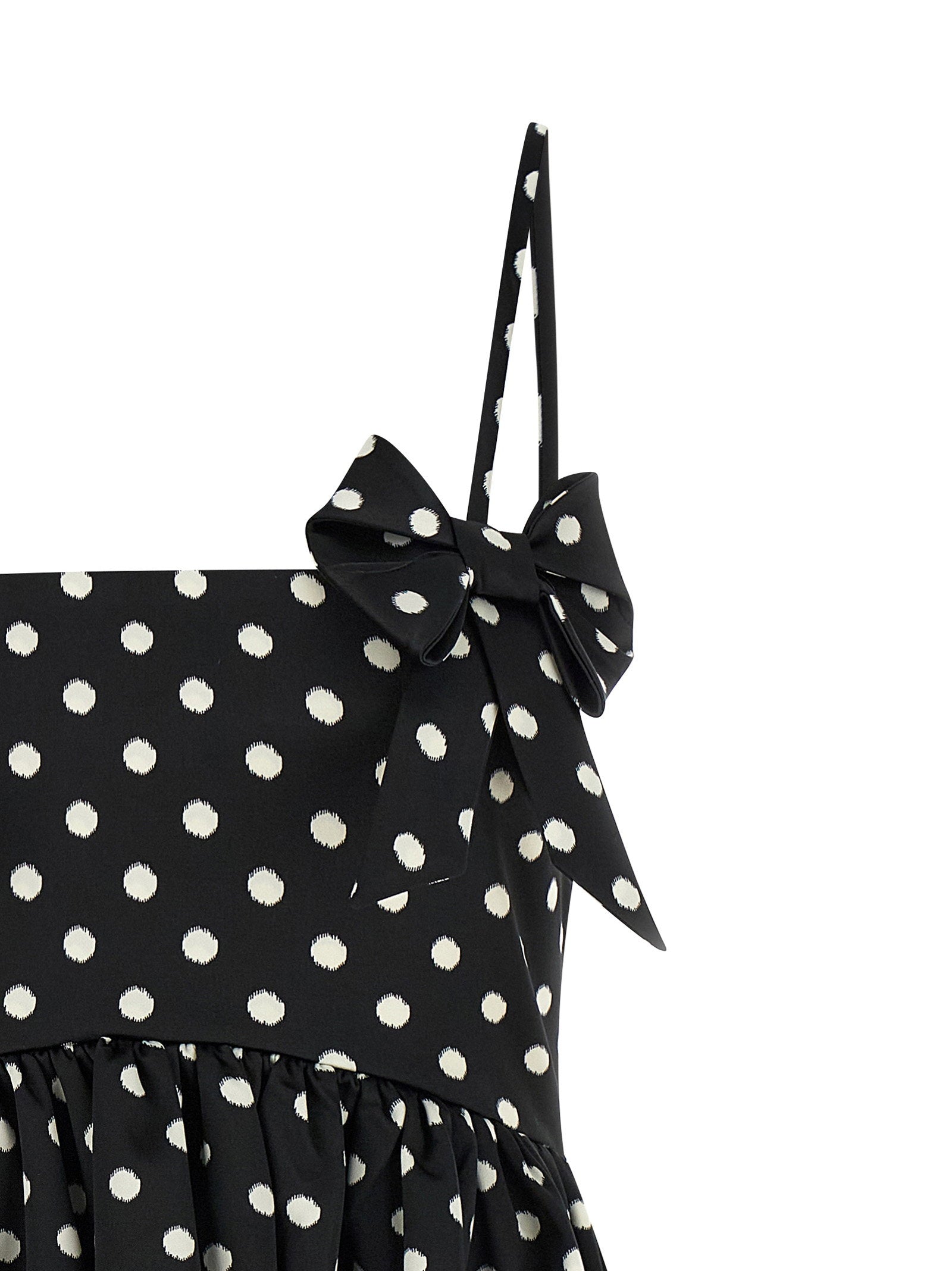 Ganni Polka Dot Dress Black