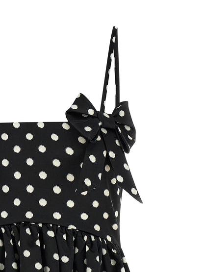 Ganni Polka Dot Dress Black