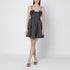 Ganni Polka Dot Satin Mini Dress Black