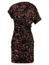 Ganni Brown Sequins Mini Dress Brown