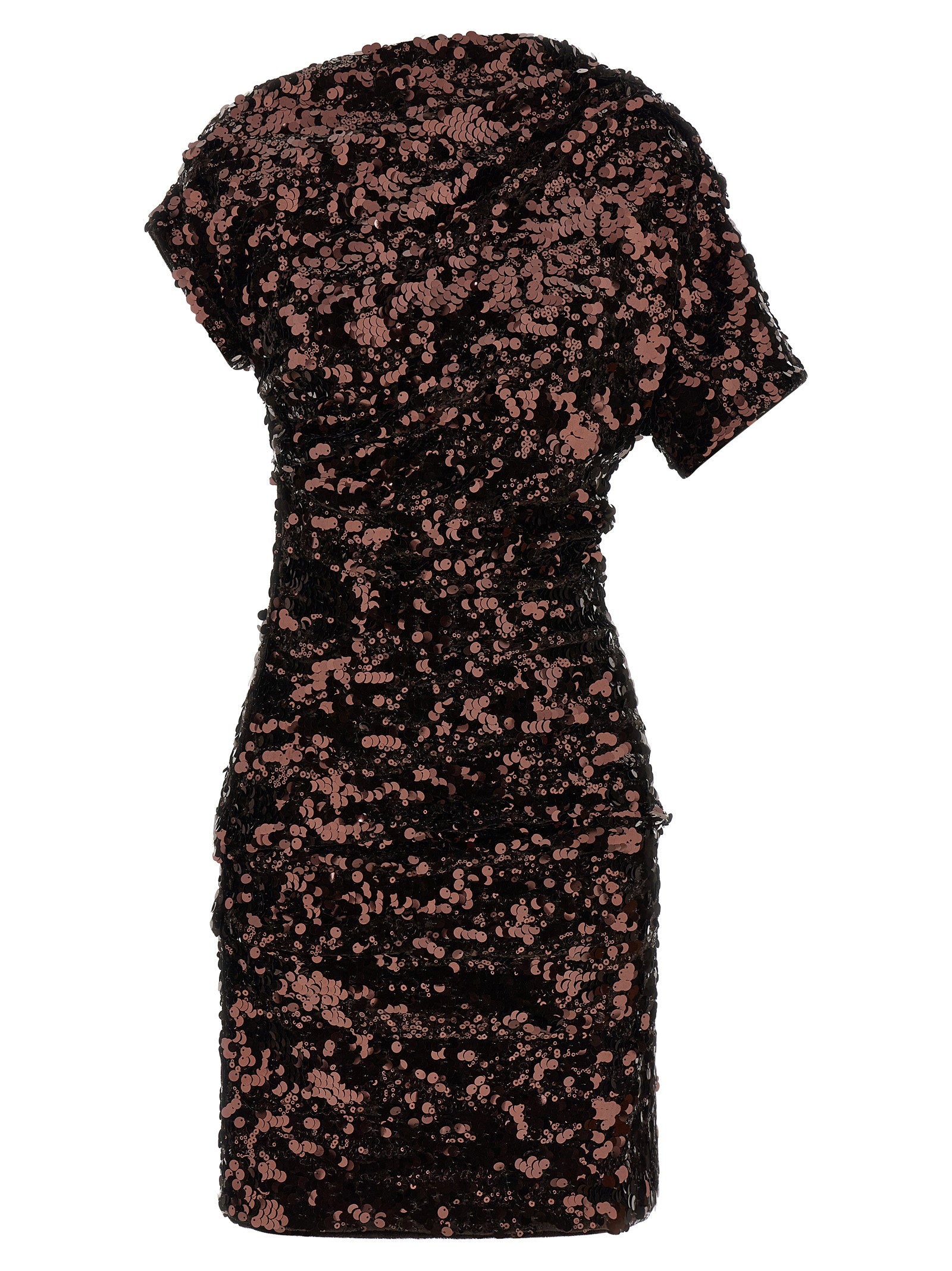 Ganni Brown Sequins Mini Dress Brown