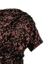 Ganni Brown Sequins Mini Dress Brown