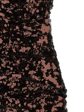 Ganni Brown Sequins Mini Dress Brown