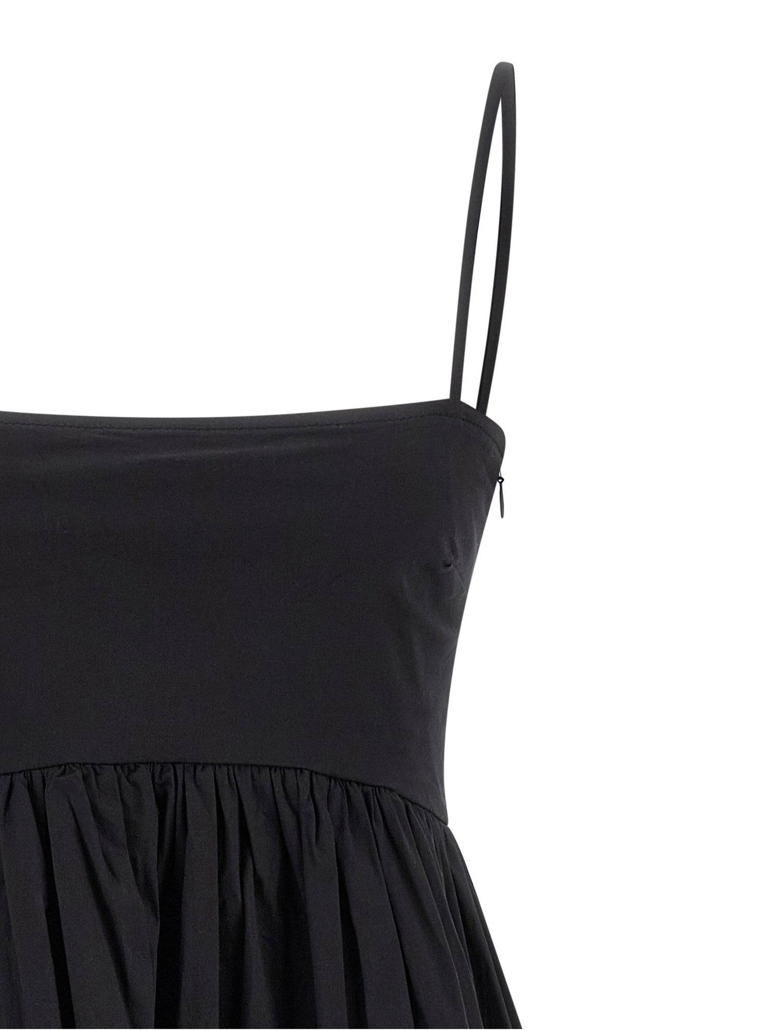 Ganni Black Mini Frill Dress Black