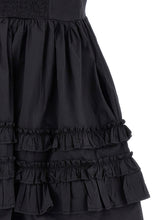 Ganni Black Mini Frill Dress Black