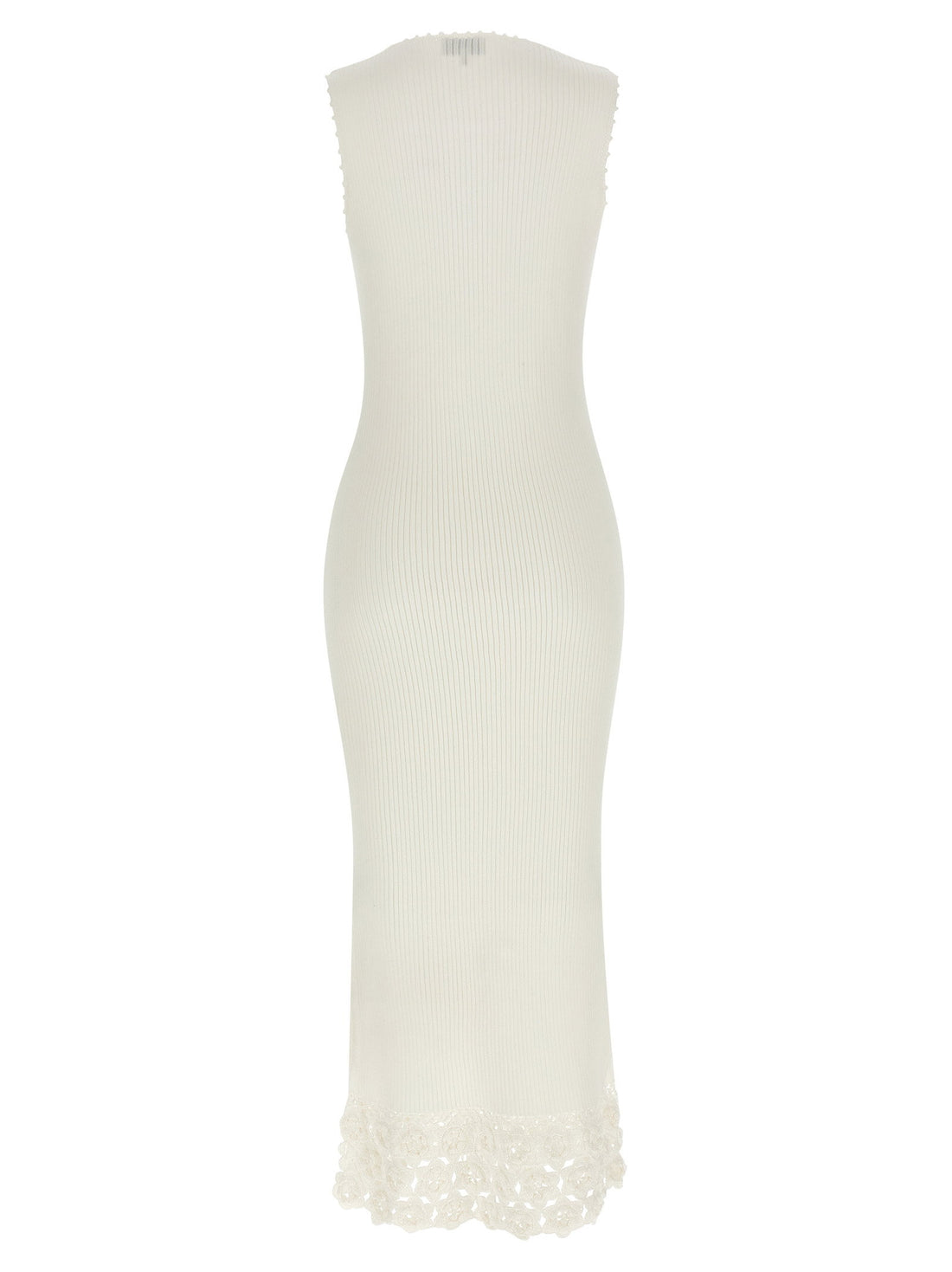 Ganni Cotton Crochet Dress White