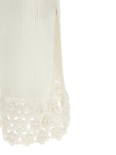 Ganni Cotton Crochet Dress White