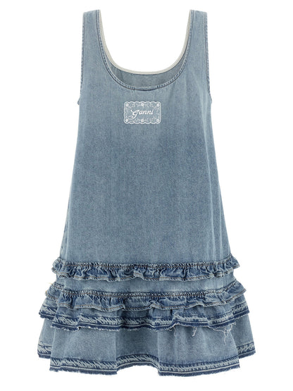 Ganni Denim Dress Light blue