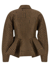 Ganni Crinckled Taffetà Blouse Brown