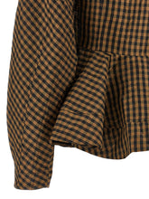 Ganni Crinckled Taffetà Blouse Brown