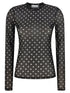 Ganni Printed Sheer Sweater Black
