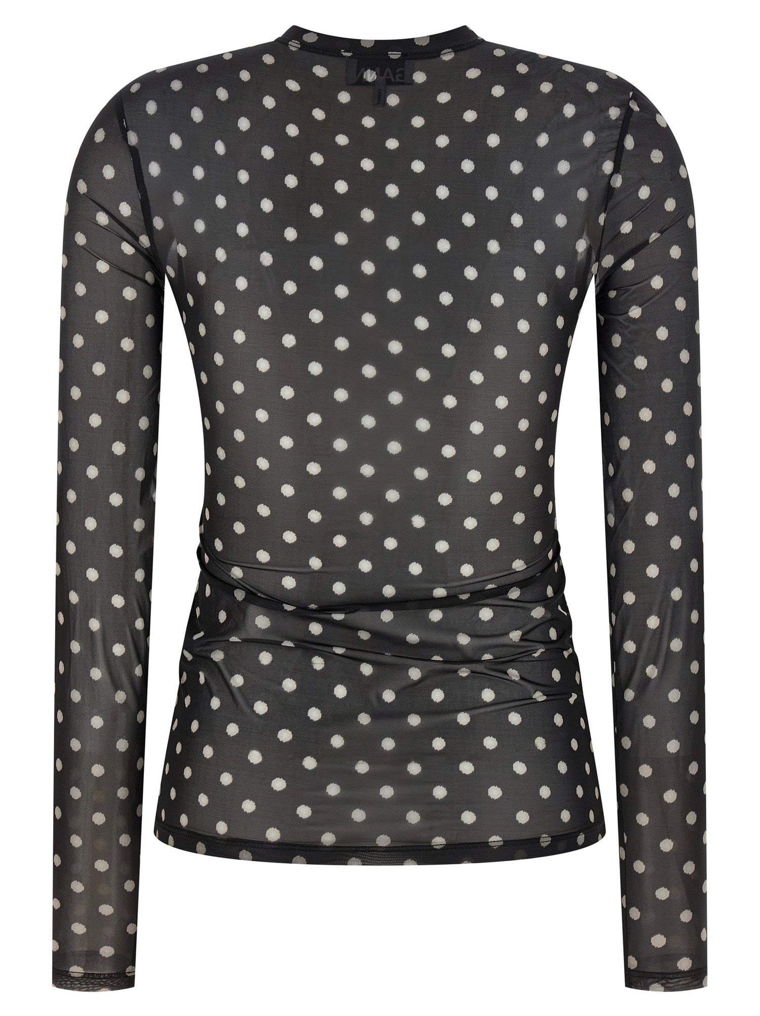 Ganni Printed Sheer Sweater Black