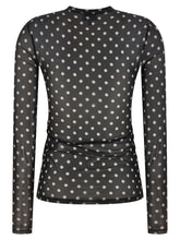 Ganni Printed Sheer Sweater Black
