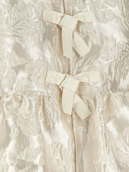 Ganni Satin Peplum Blouse White