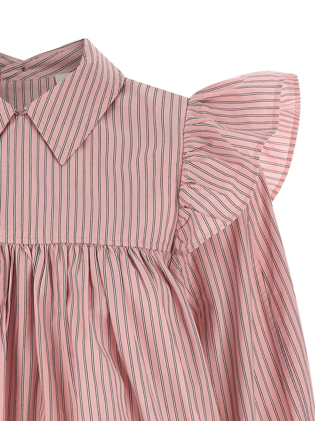 Ganni Striped Blouse Pink