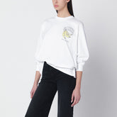 Ganni Knit Logo Sweater White white