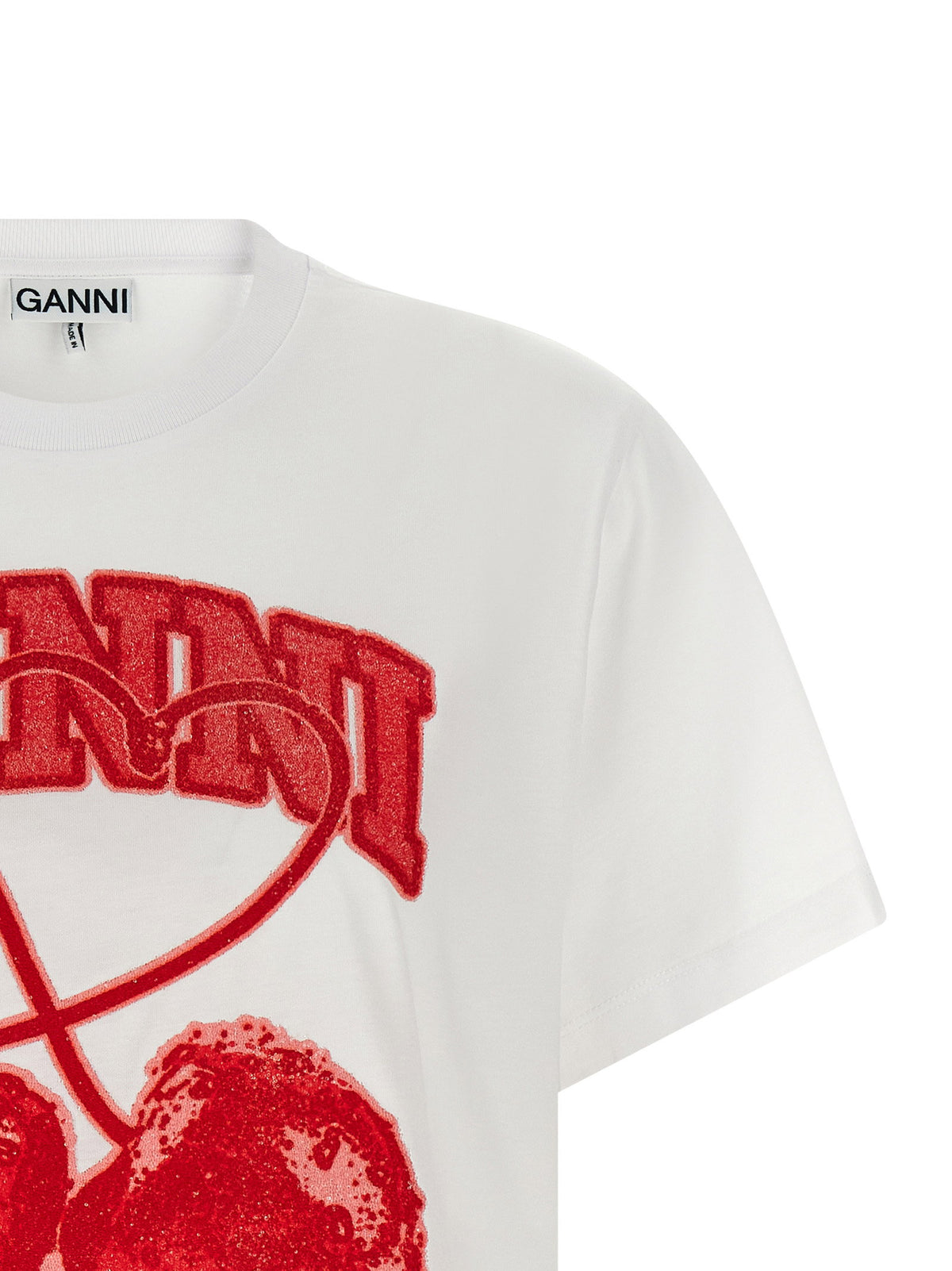 Ganni Cherry T-shirt Red