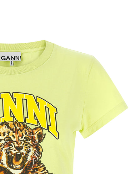 Ganni Tiger T-shirt Green