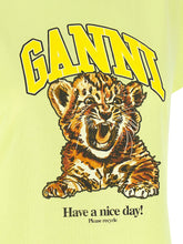 Ganni Tiger T-shirt Green