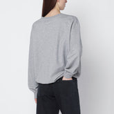 Ganni Kitten Print Logo Sweatshirt Grey