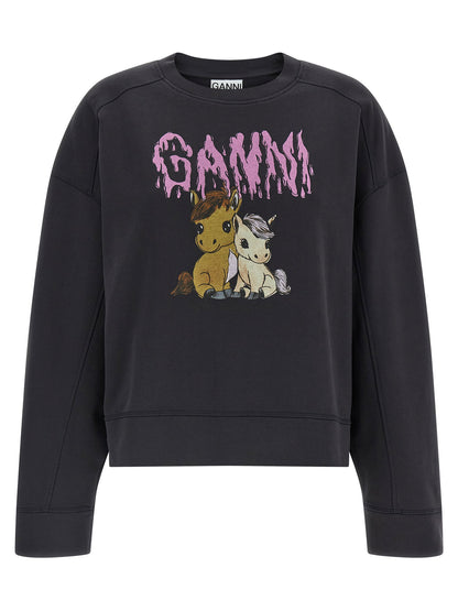 Ganni Isoli Sweatshirt Black