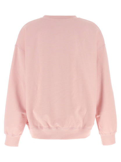 Ganni Front Print Sweatshirt Pink
